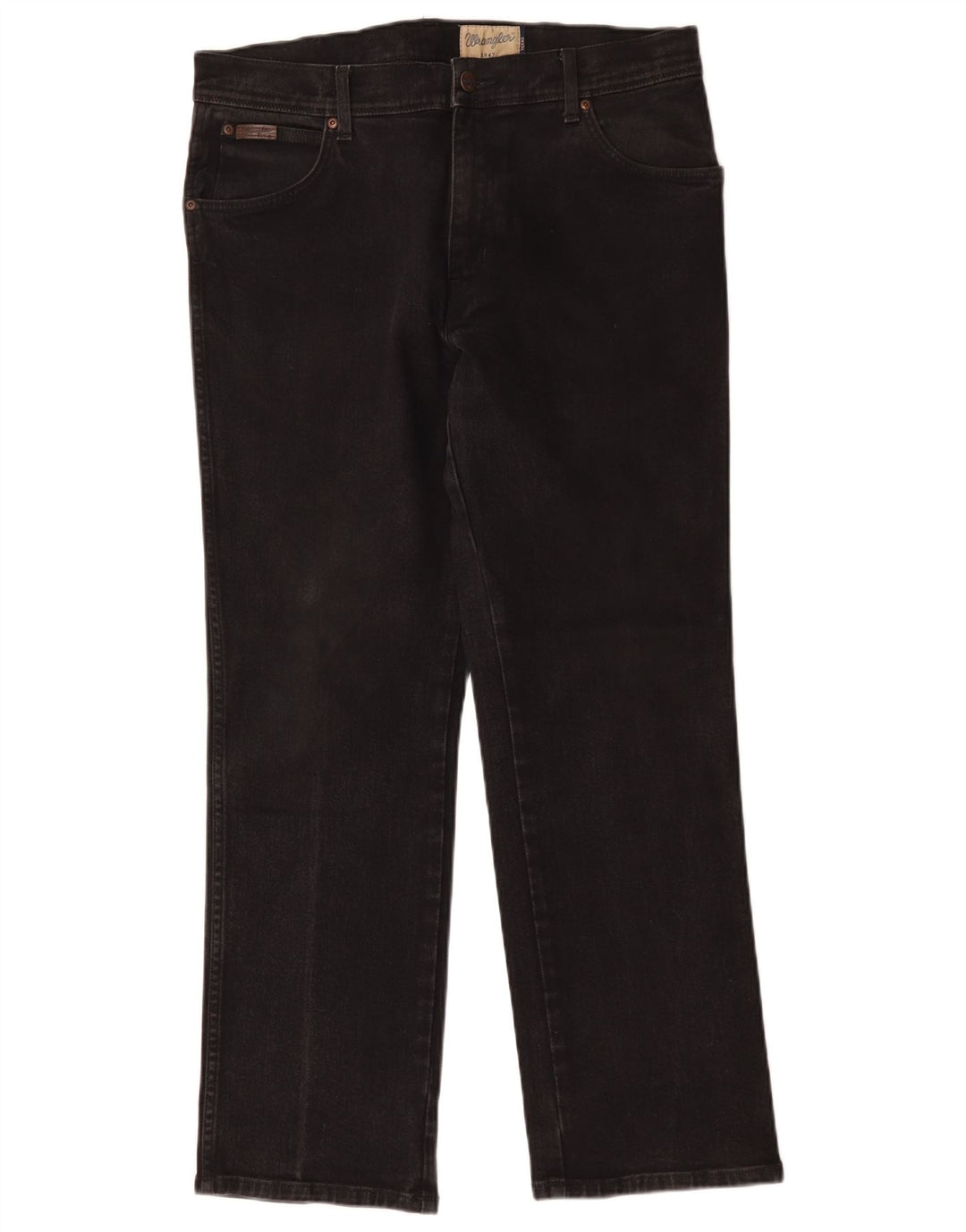 Jeans dritti da uomo Wrangler Texas W35 L30 cotone nero