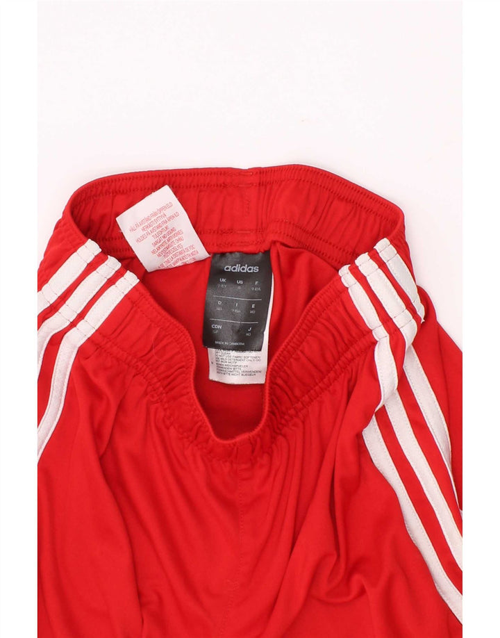 Pantaloncini sportivi Adidas Climalite da ragazzo 9-10 anni in poliestere rosso