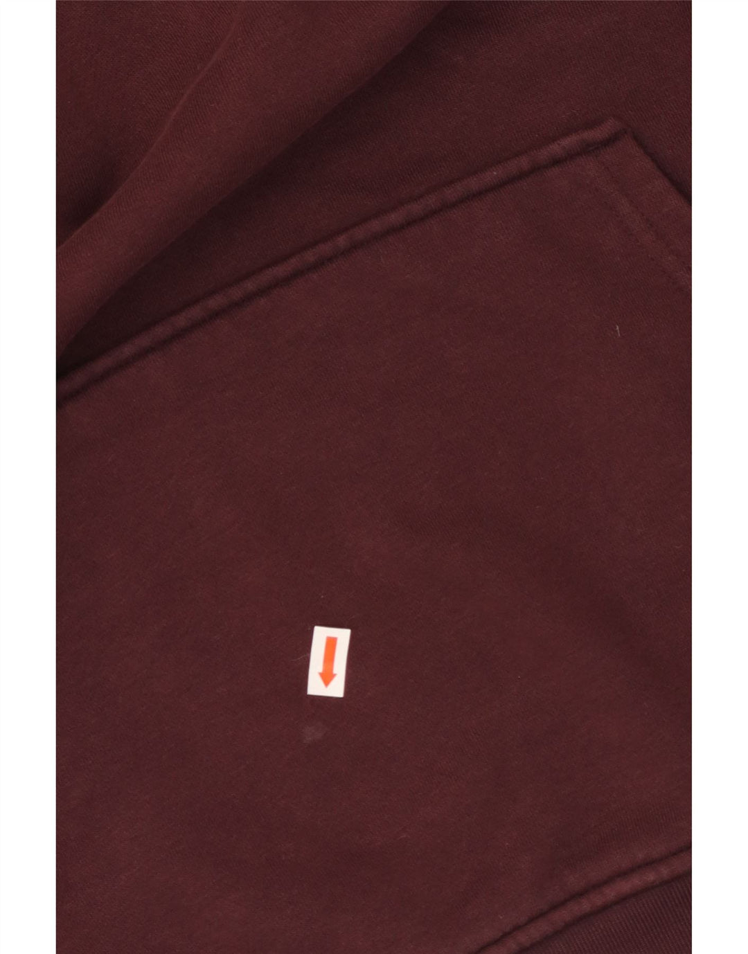 Maglione oversize con cappuccio da donna ADIDAS UK 10 piccolo in cotone bordeaux