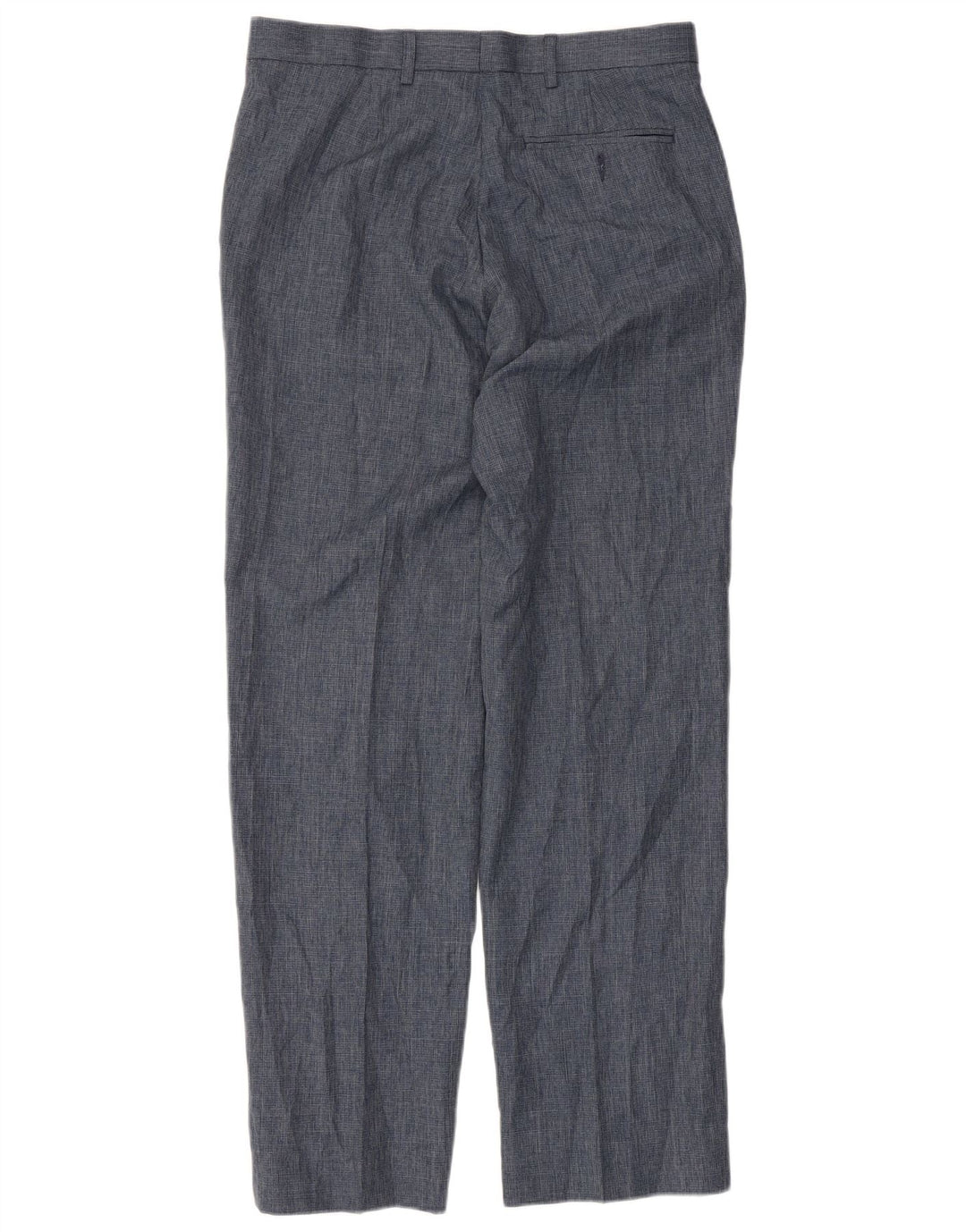 Pantaloni da abito vestibilità regolare da uomo Marks & Spencer W32 L33 poliestere blu