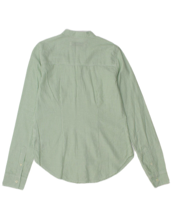 Camicia da donna Abercrombie & Fitch UK 6 XS cotone gessato verde