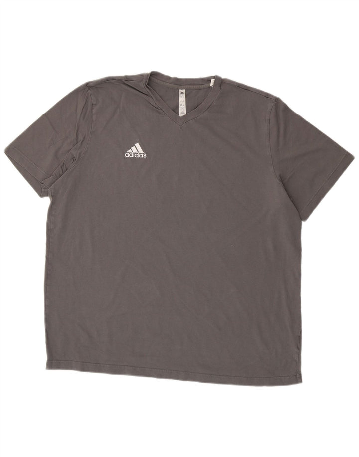 T-shirt Adidas da uomo Top XL in cotone grigio