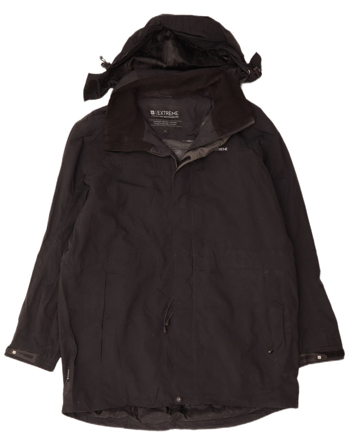 Giacca antipioggia da uomo con cappuccio Mountain Warehouse UK 42 XL Nylon nero