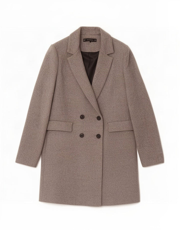 Cappotto doppiopetto Trafaluc da donna Zara UK 12 Grigio medio