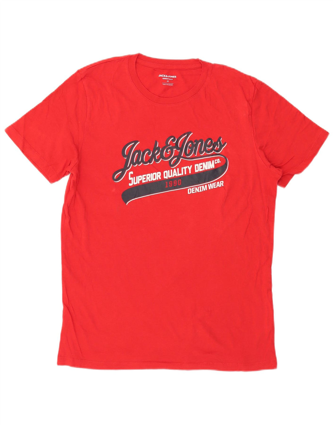 T-shirt grafica da uomo Jack & Jones Top in cotone rosso medio