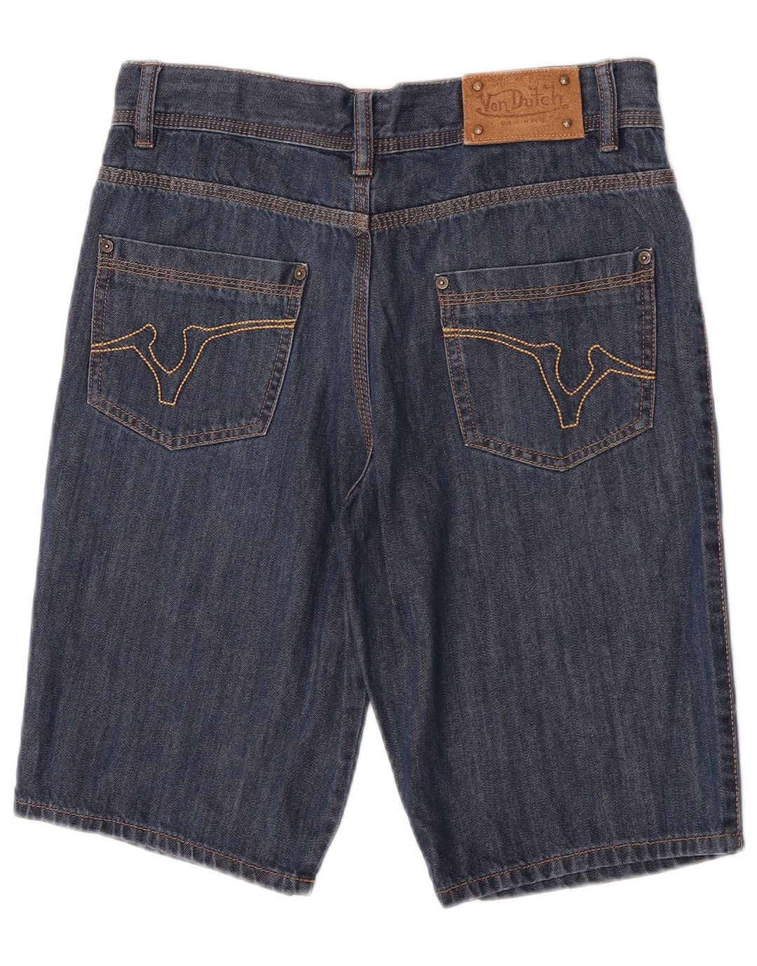 Pantaloncini di jeans da uomo Von Dutch W29 piccoli in cotone blu