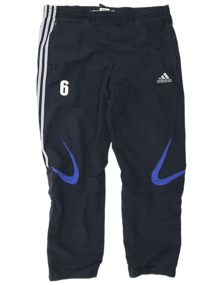 Pantaloni da tuta da uomo Adidas Joggers UK 40/42 Poliestere blu navy medio