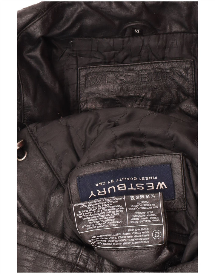 Giacca in pelle da uomo WESTBURY IT 52 XL in pelle nera