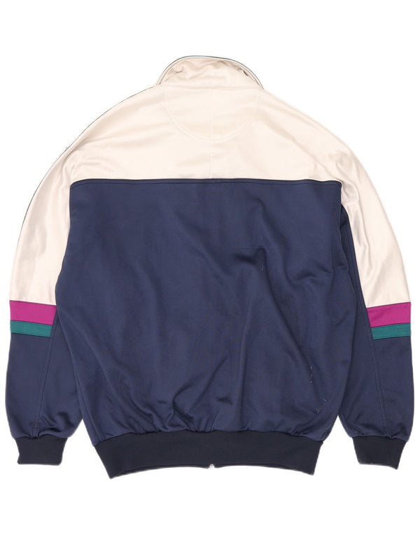 Giacca da tuta grafica ASICS da uomo IT 52 Large Blu Navy Colourblock