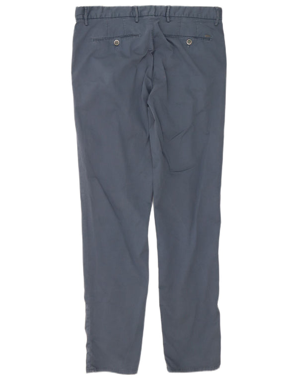 Pantaloni chino slim fit da uomo Massimo Dutti EU 44 Large W34 L32 cotone blu