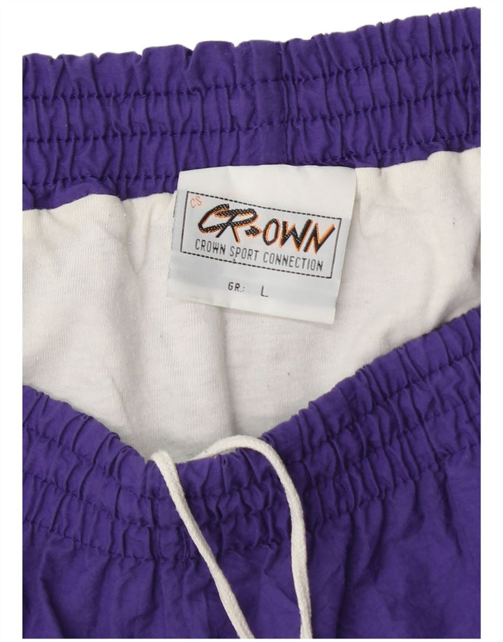 Pantaloncini da bagno da uomo Crown grandi viola in poliammide