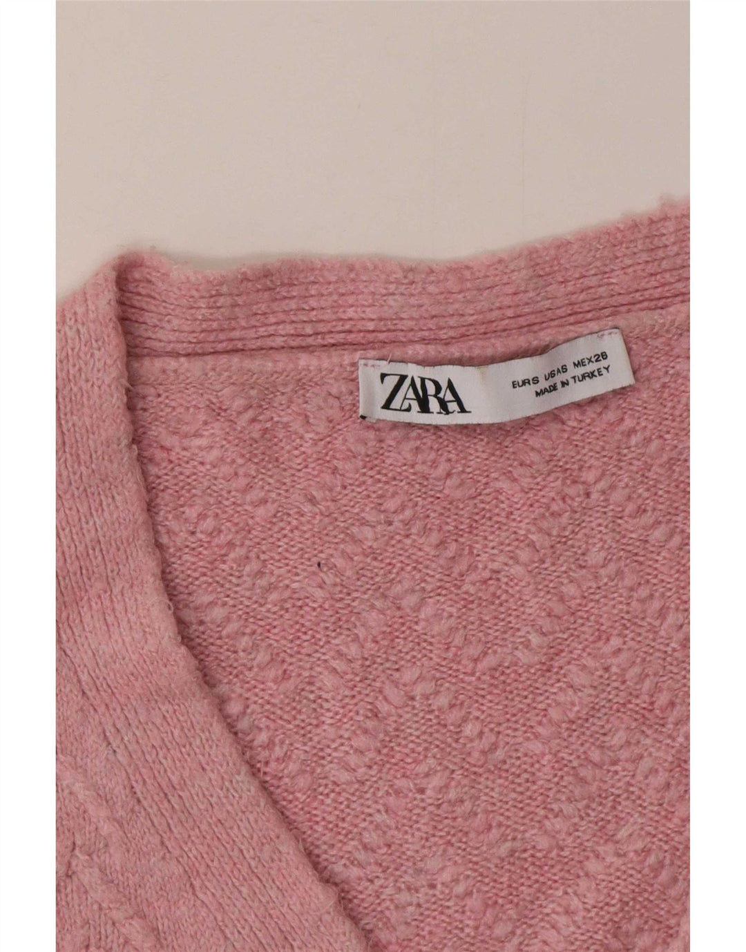 Maglione cardigan oversize da donna Zara UK 10 piccolo rosa
