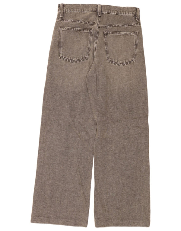 Jeans Zara da donna a gamba larga a vita alta EU 34 2XS W24 L32 Grigio