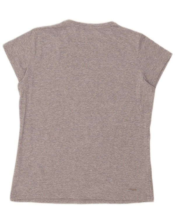 T-shirt da donna Adidas Top UK 16 grande in cotone grigio