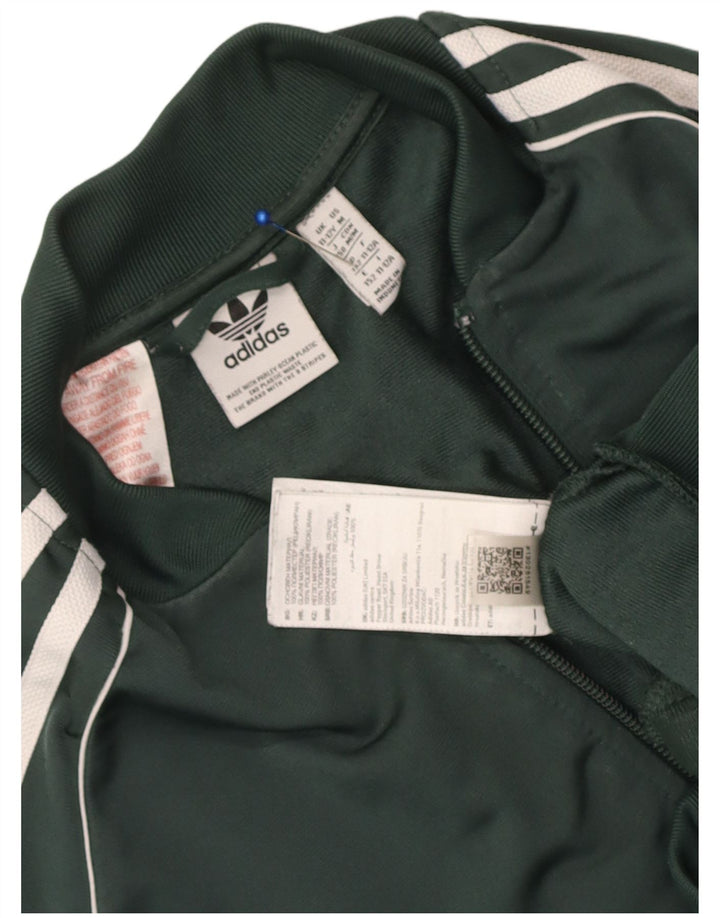 Giacca da tuta da ragazzo Adidas 11-12 anni in poliestere verde
