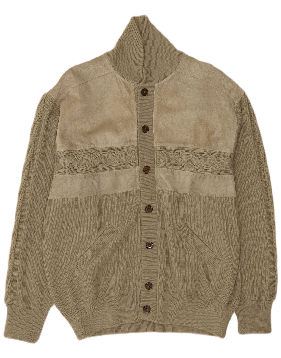 Maglione cardigan da uomo Halfon grande kaki