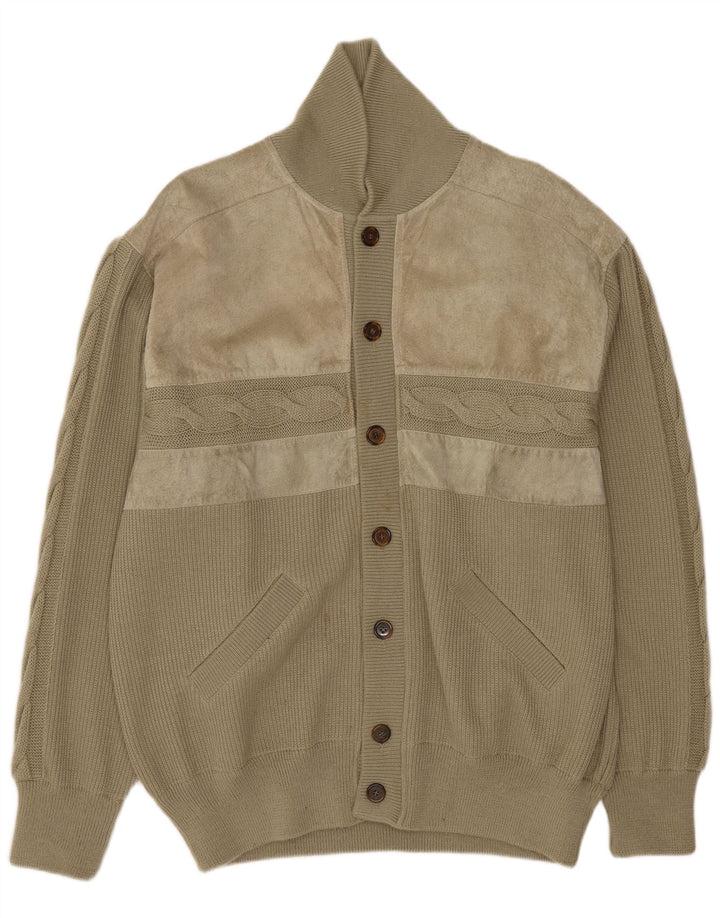 Maglione cardigan da uomo Halfon grande kaki