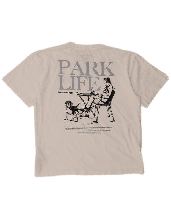 T-shirt grafica da uomo Jack & Jones Top XS in cotone bianco