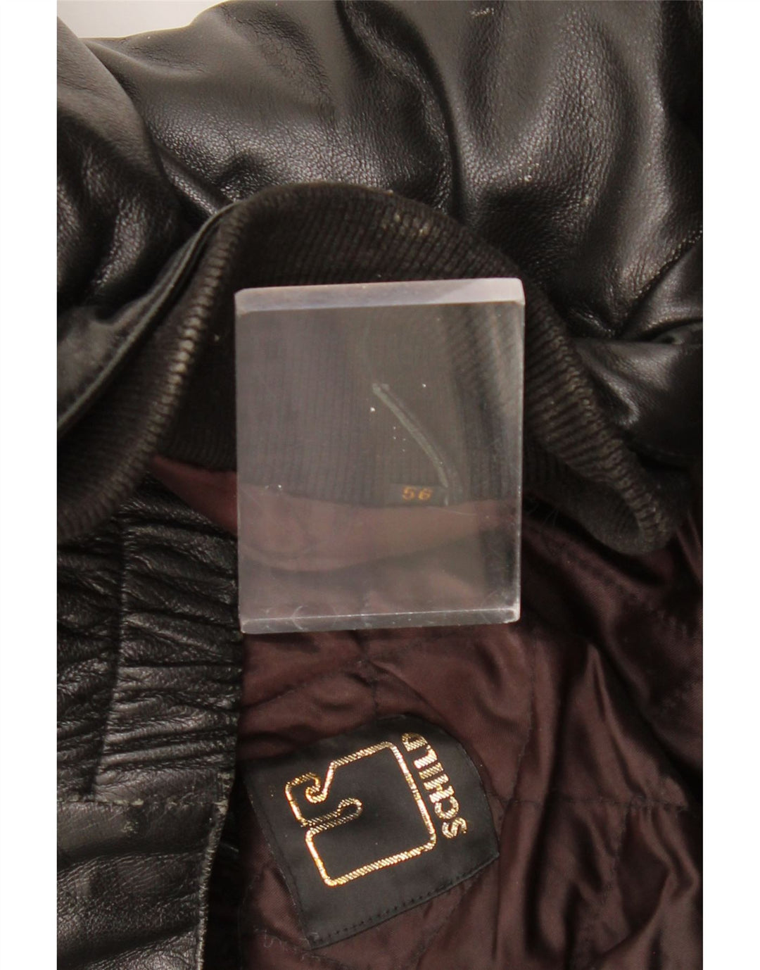 Giacca in pelle militare da uomo SCHILD UK 40 grande in pelle nera