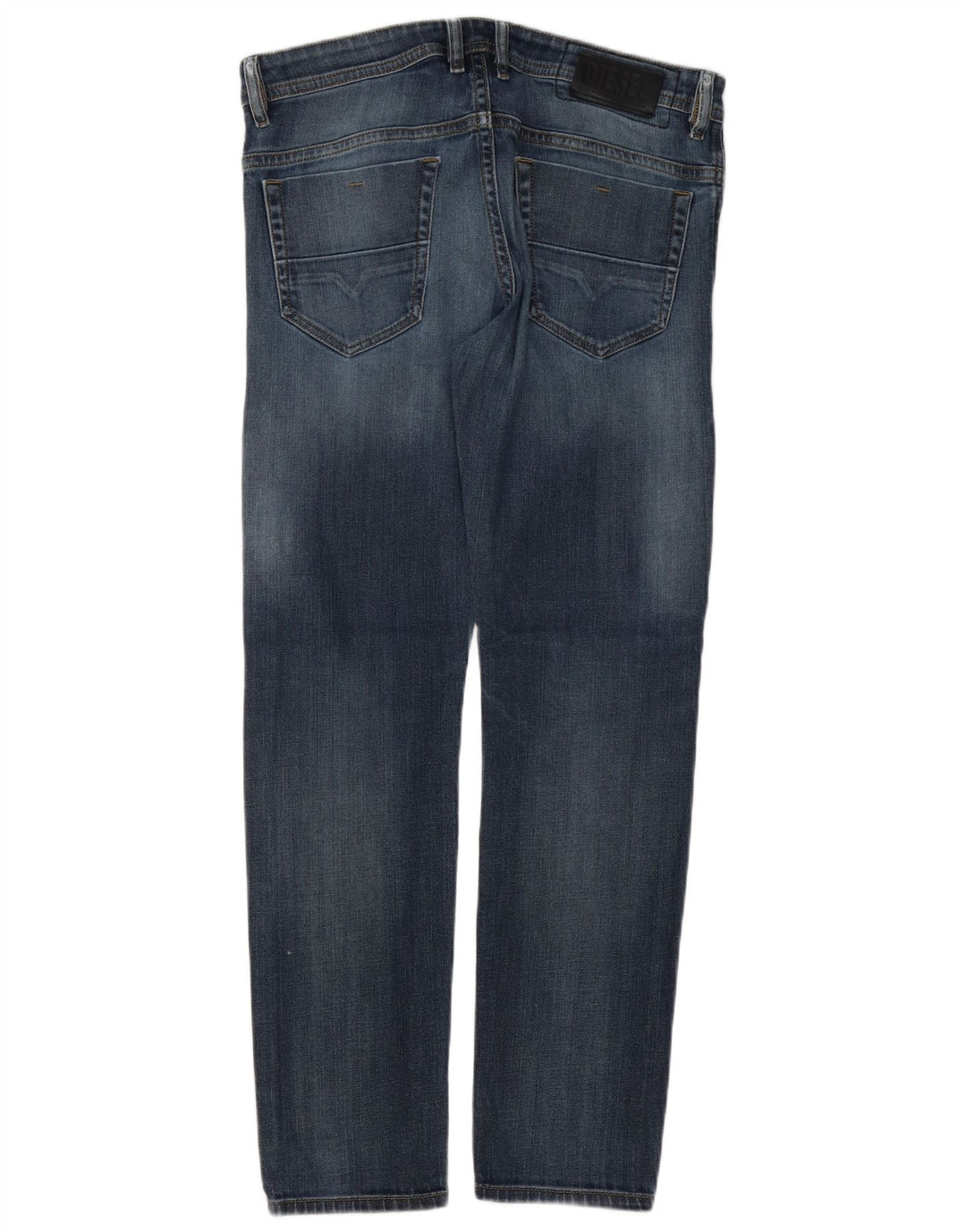 Jeans slim invecchiati da uomo Diesel W32 L32 in cotone blu