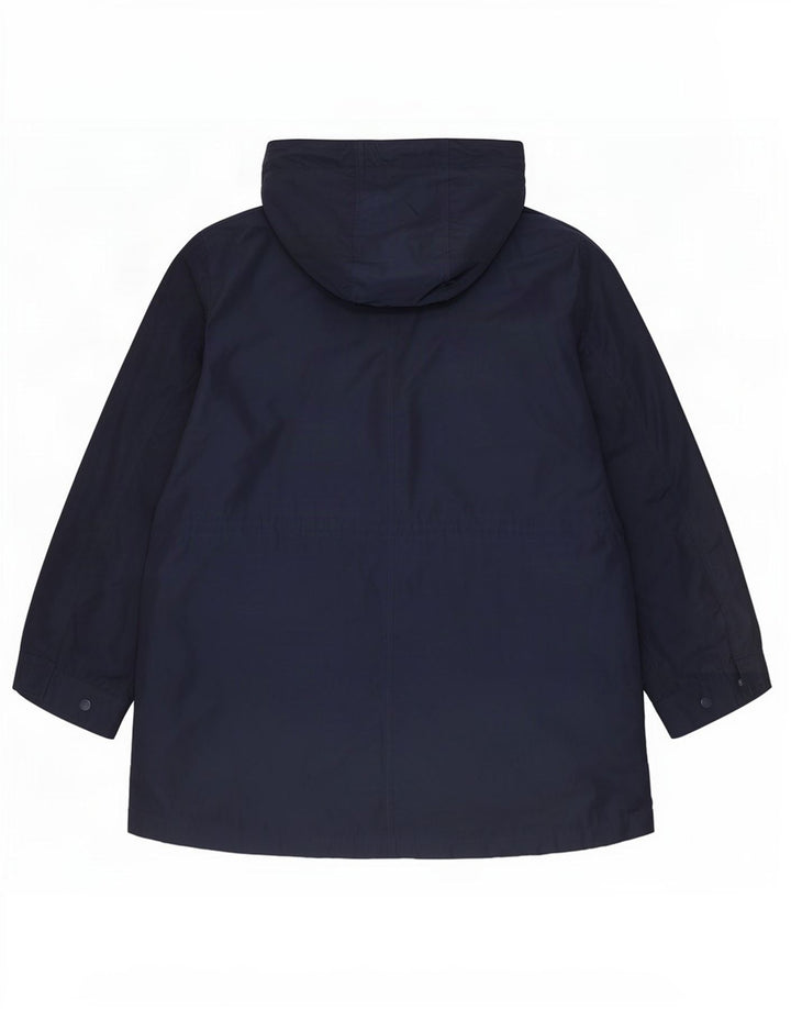 Giacca Parka con cappuccio da donna Marks & Spencer UK 20 2XL Poliestere blu navy
