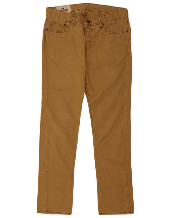 Pantaloni casual slim da uomo Hollister W32 L32 in cotone beige