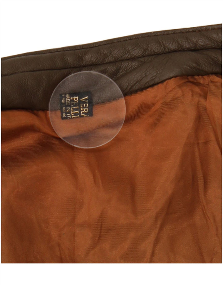 Giacca in pelle da uomo VINTAGE UK 38 Pelle marrone medio