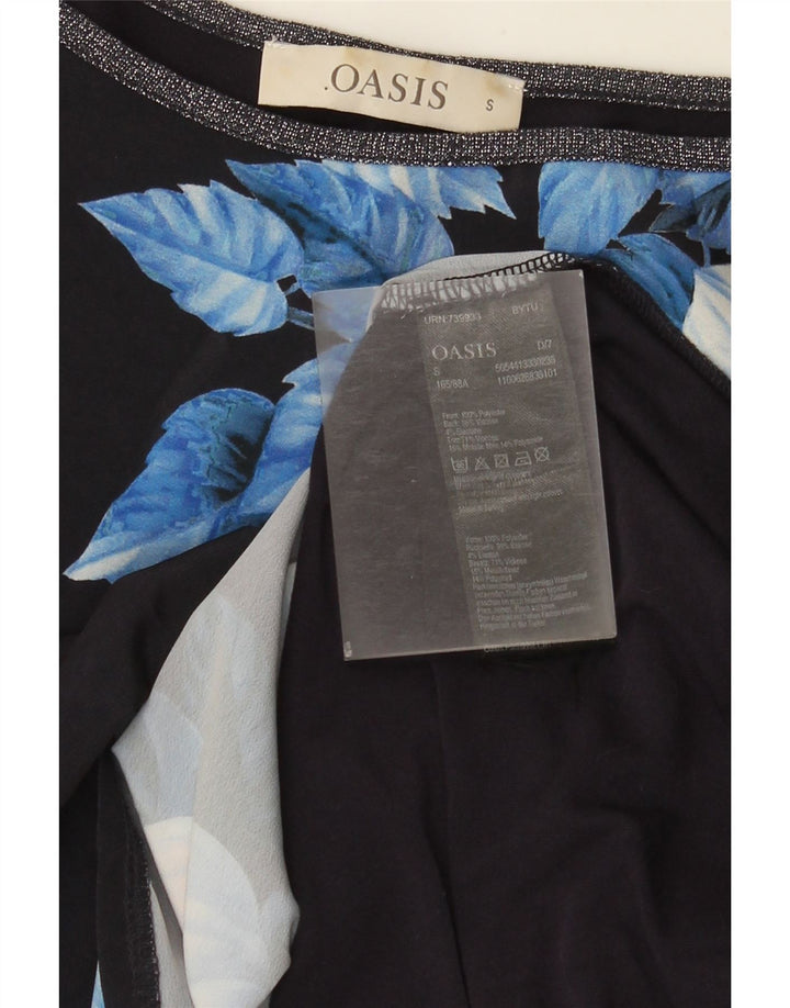 Camicetta da donna Oasis Top UK 10 Piccolo poliestere floreale blu navy