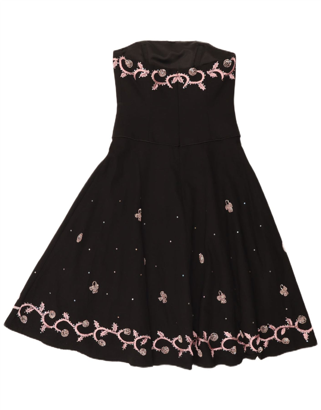 Abito senza spalline da donna Monsoon UK 8 piccolo cotone nero