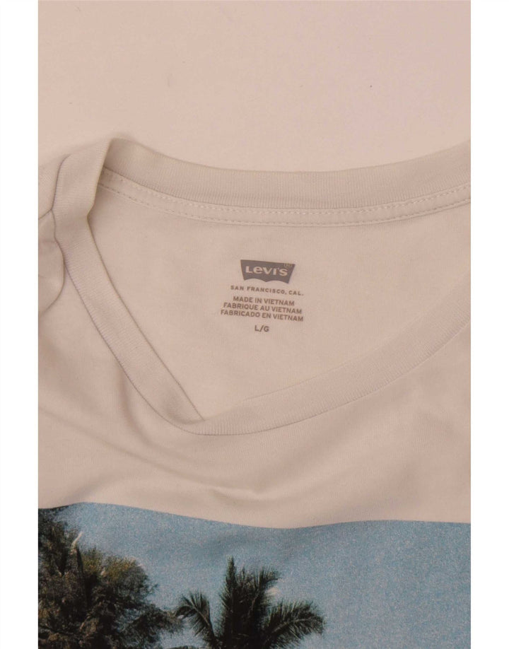 T-shirt grafica da uomo Levi's Top grande bianca