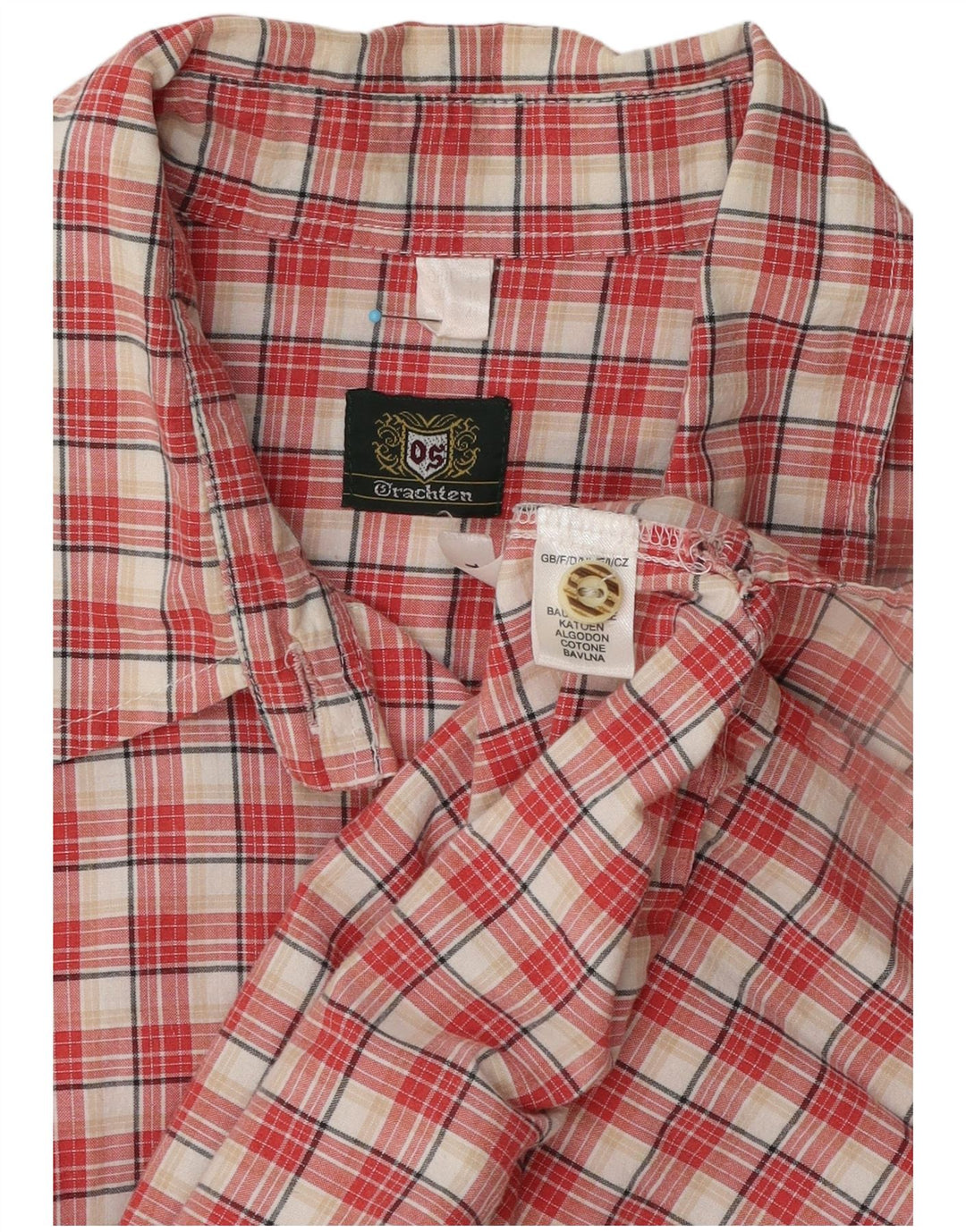 Camicia da donna vintage UK 16 cotone a quadri rossi grandi