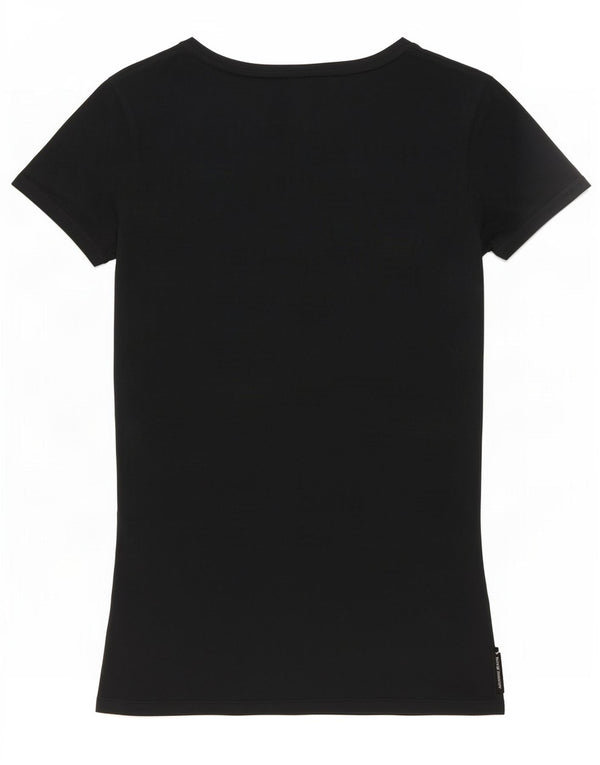 T-shirt grafica da donna Armani Jeans Top UK 10 piccola nera