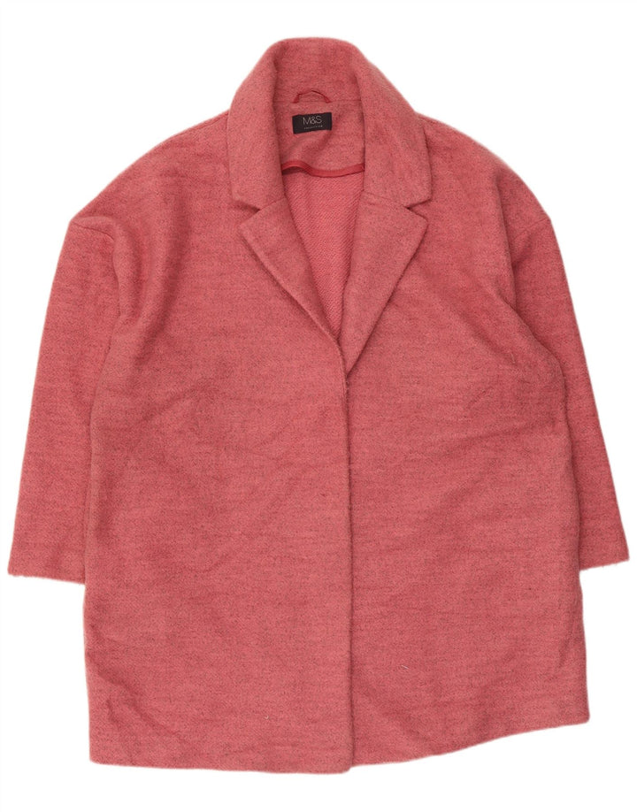 Soprabito aperto oversize da donna Marks & Spencer UK 20 2XL poliestere rosa