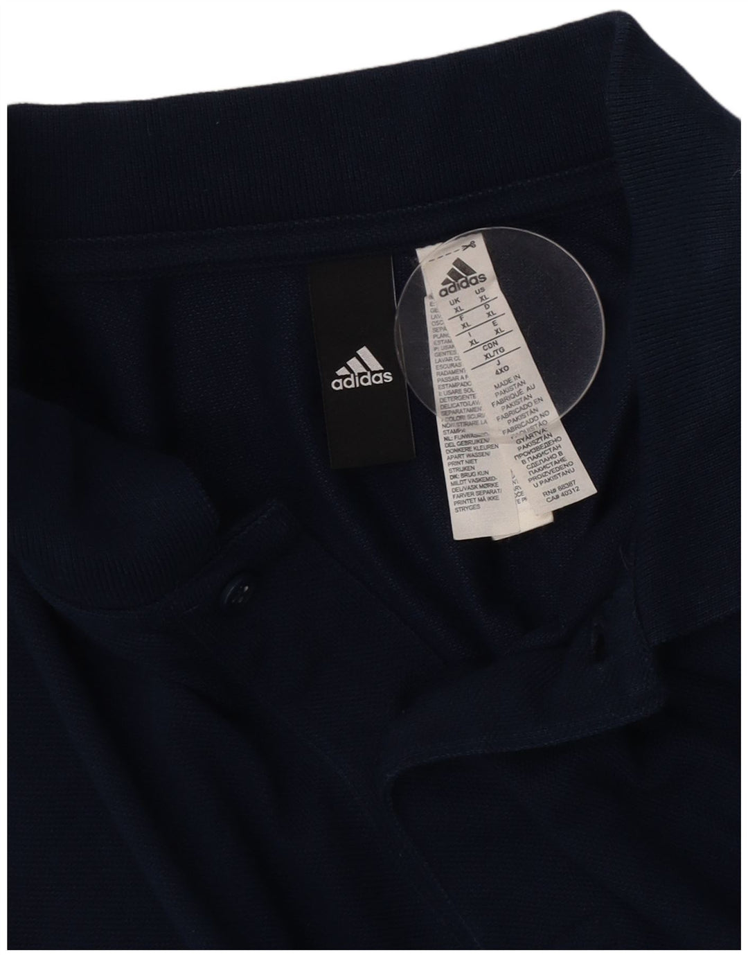 Polo Adidas da uomo XL blu navy