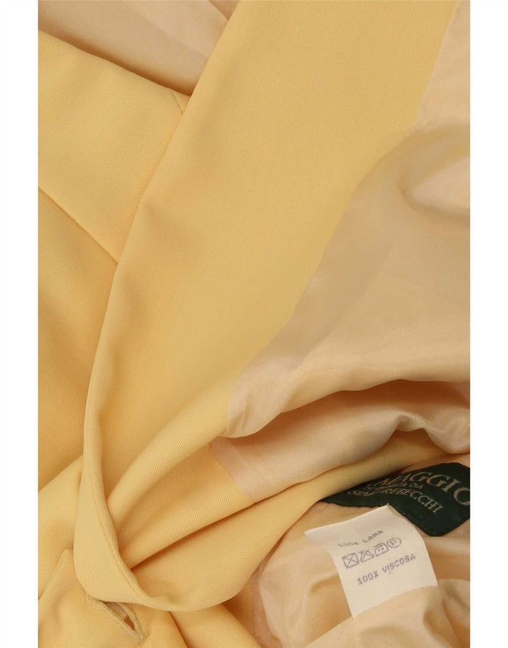 Giacca Blazer da Donna a 1 Bottone Massimo Rebecchi IT 42 Lana Gialla Media