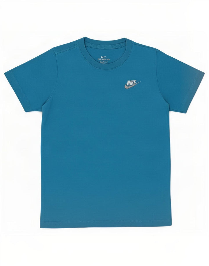 T-shirt da bambino Nike Top 10-11 anni in cotone blu medio