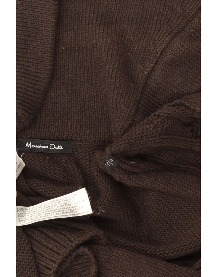 Maglione cardigan da uomo Massimo Dutti in cotone marrone medio