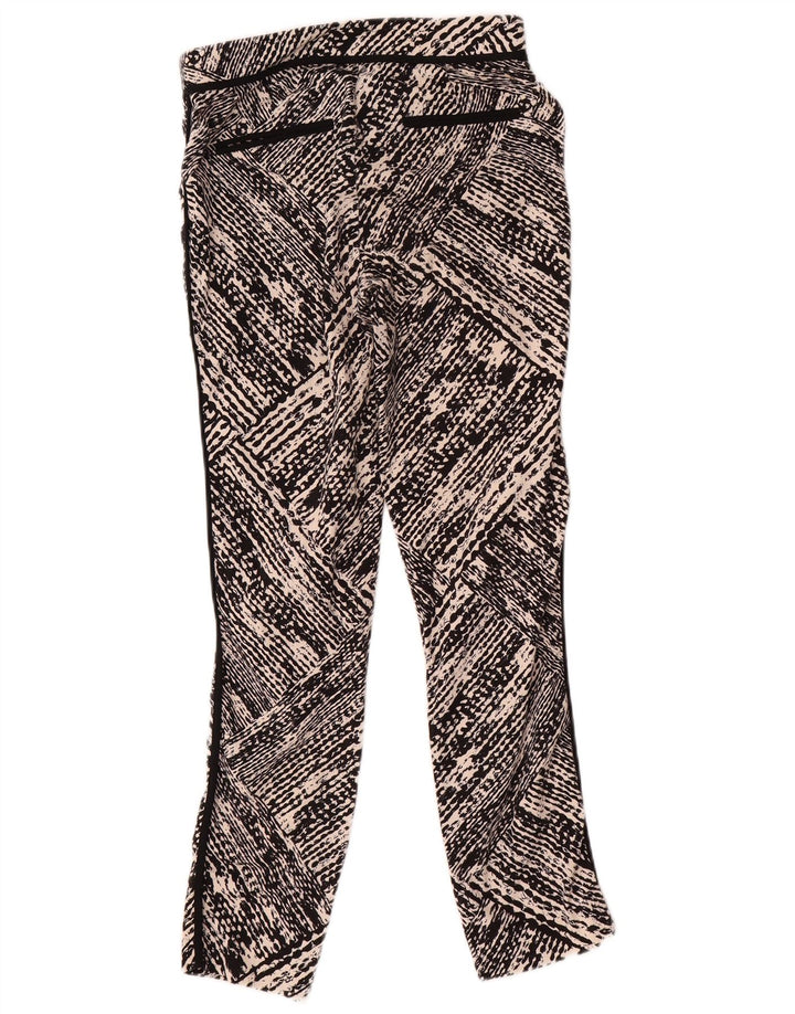 Pantaloni casual slim da donna Zara con motivo astratto piccoli W26 L27 neri