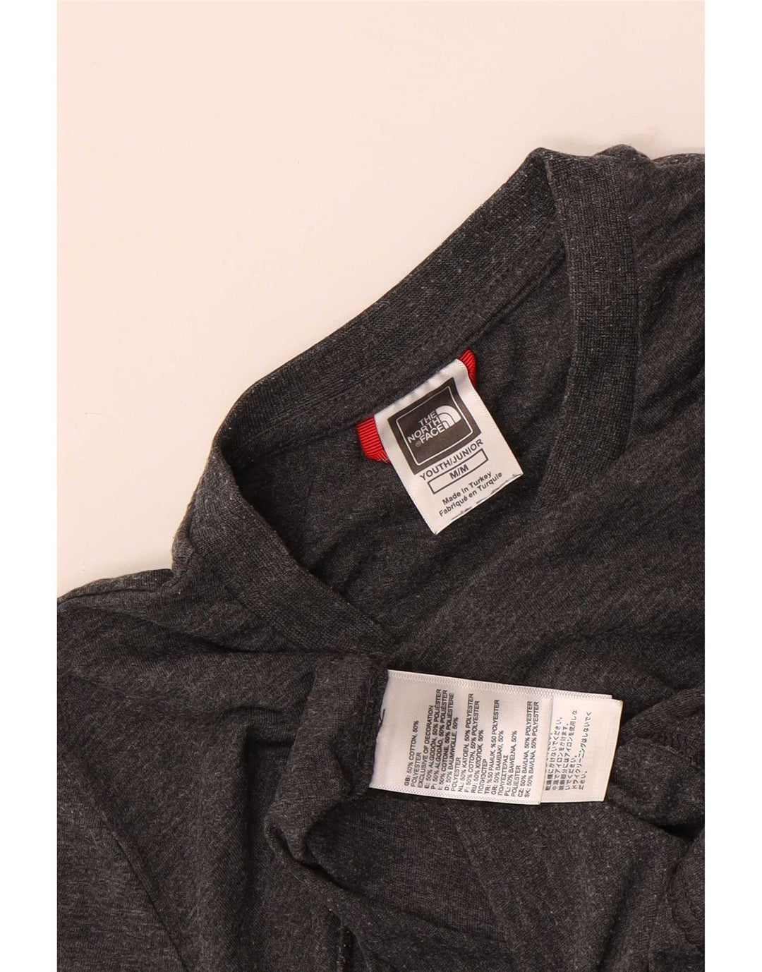T-shirt da bambino The North Face 9-10 anni in cotone grigio medio