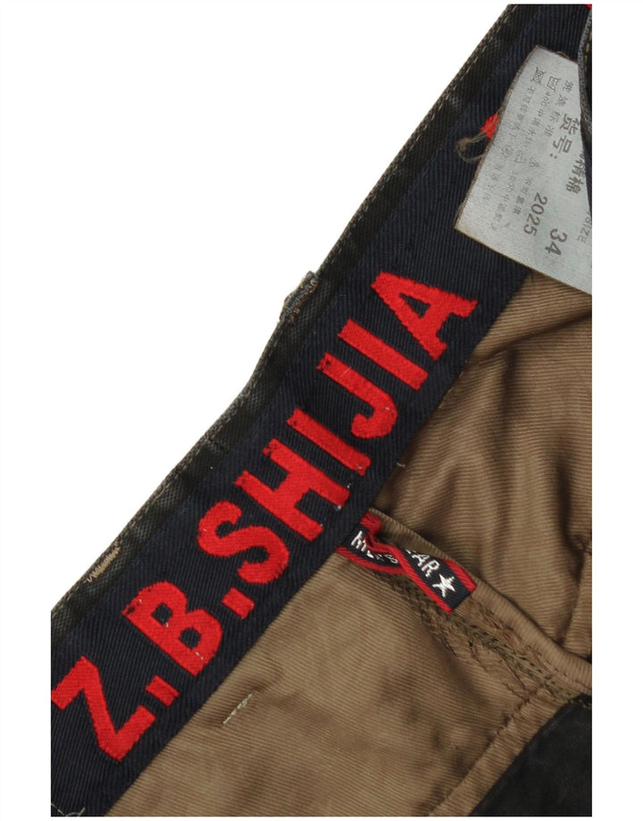 Pantaloni chino dritti vintage da uomo W34 L31 neri