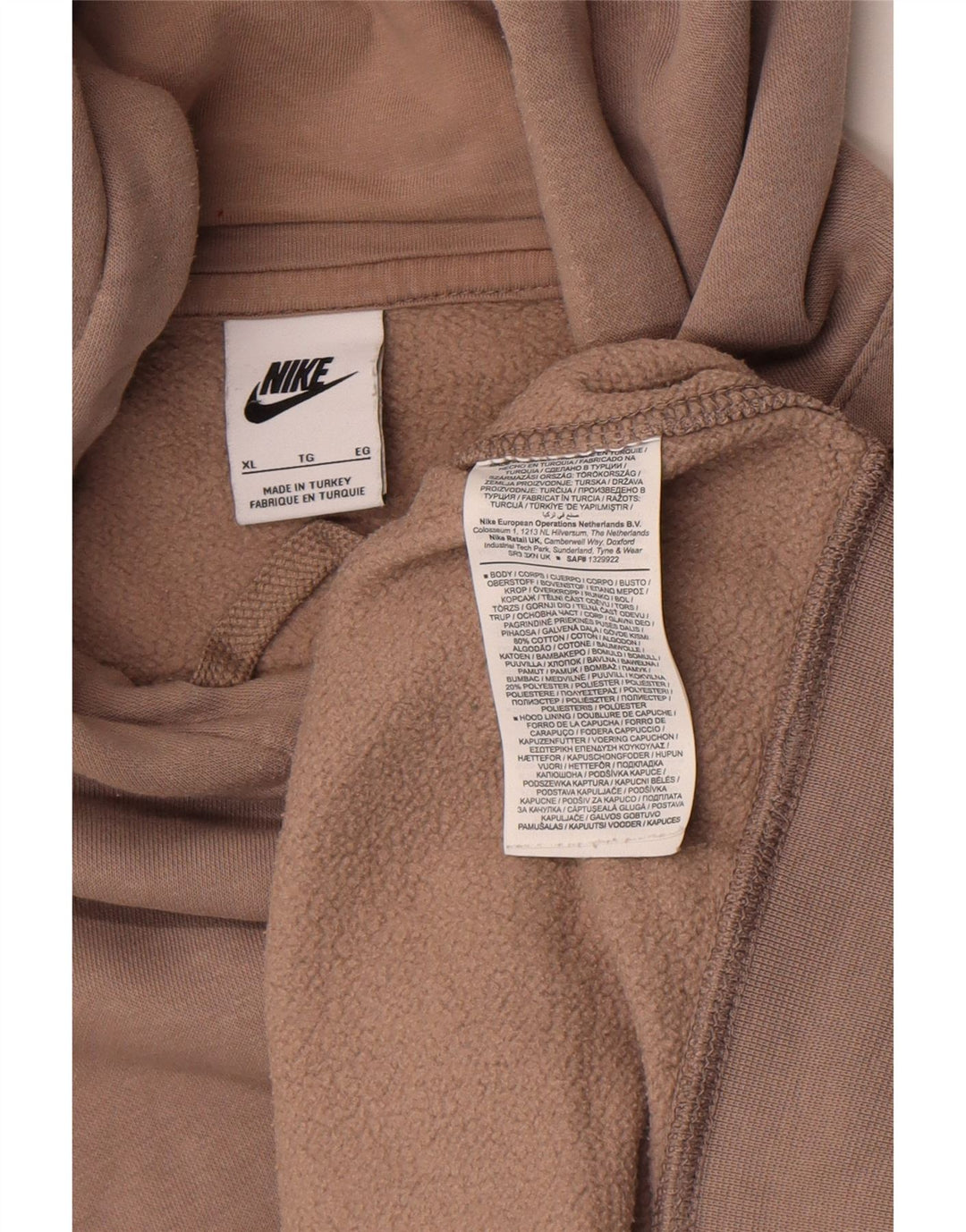 Felpa con cappuccio da uomo Nike XL in cotone grigio