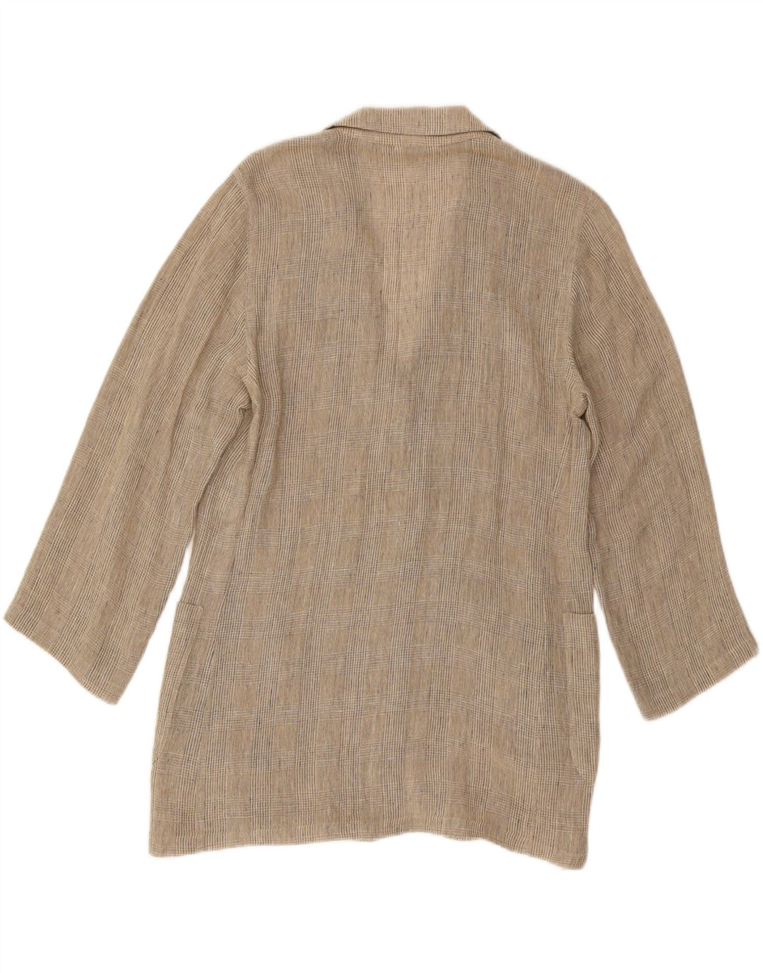 Giacca blazer lunga da donna Max Mara UK 12 Pied de poule beige medio