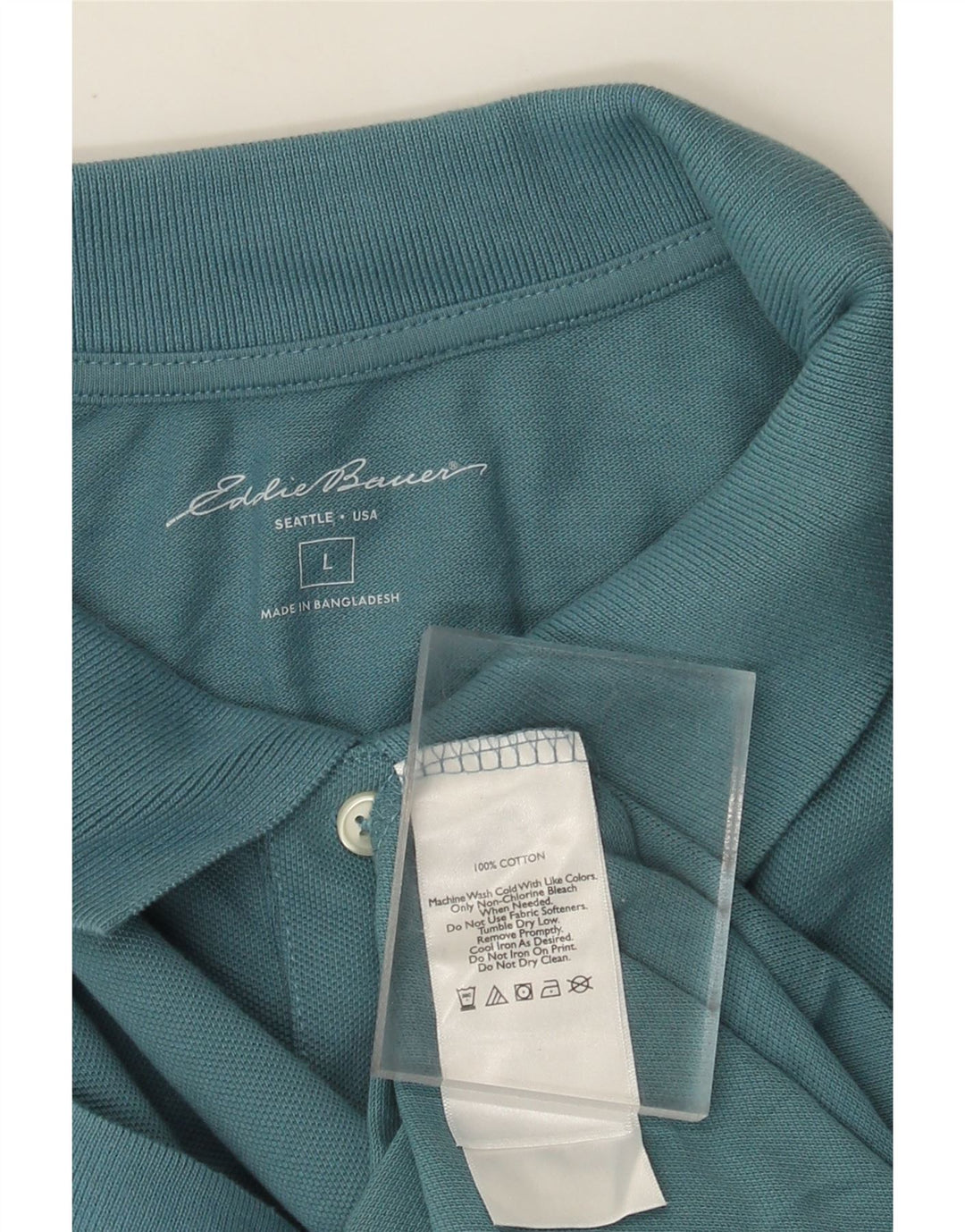 Polo da uomo Eddie Bauer grande in cotone blu
