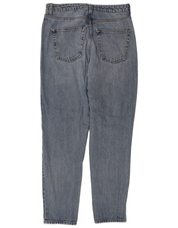 Jeans affusolati a vita alta mamma da donna Topshop W30 L32 cotone blu