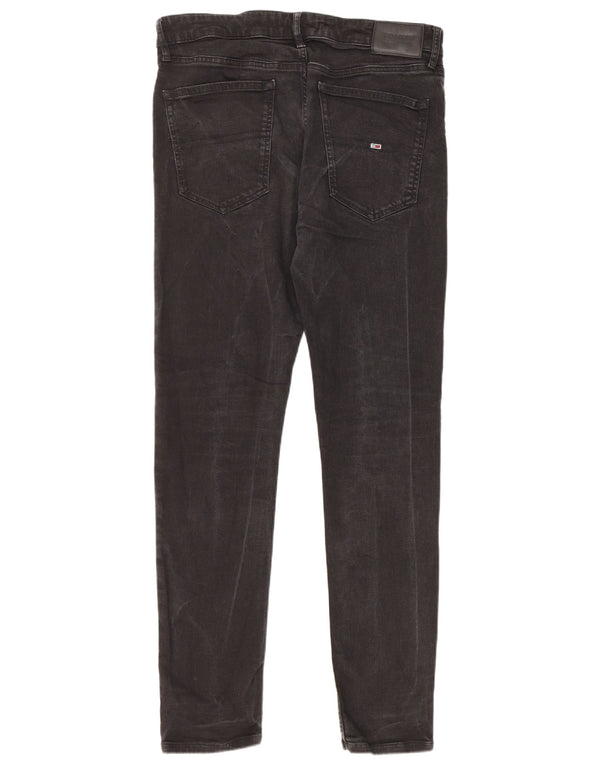 Jeans skinny da uomo Tommy Hilfiger W34 L32 cotone nero