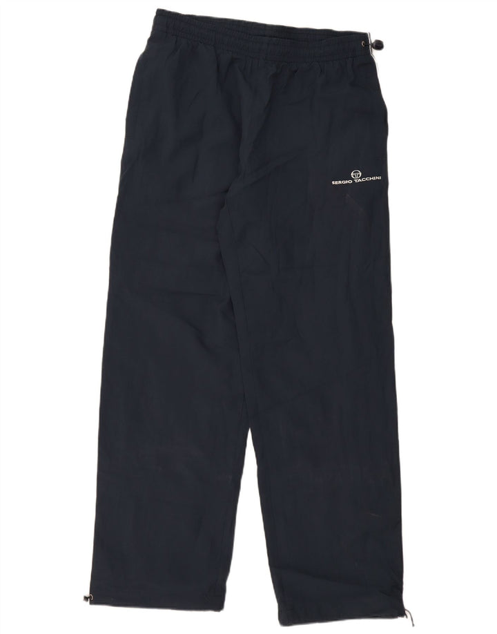 Pantaloni da tuta da uomo Sergio Tacchini grandi in poliestere blu navy