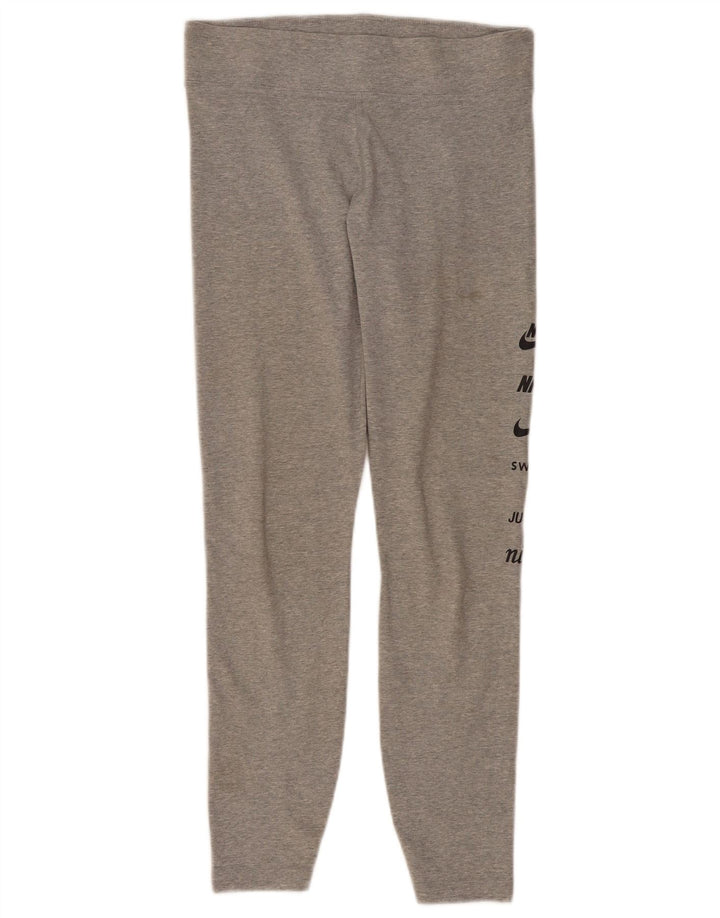 Leggings grafici da donna NIKE UK 14 grande cotone grigio