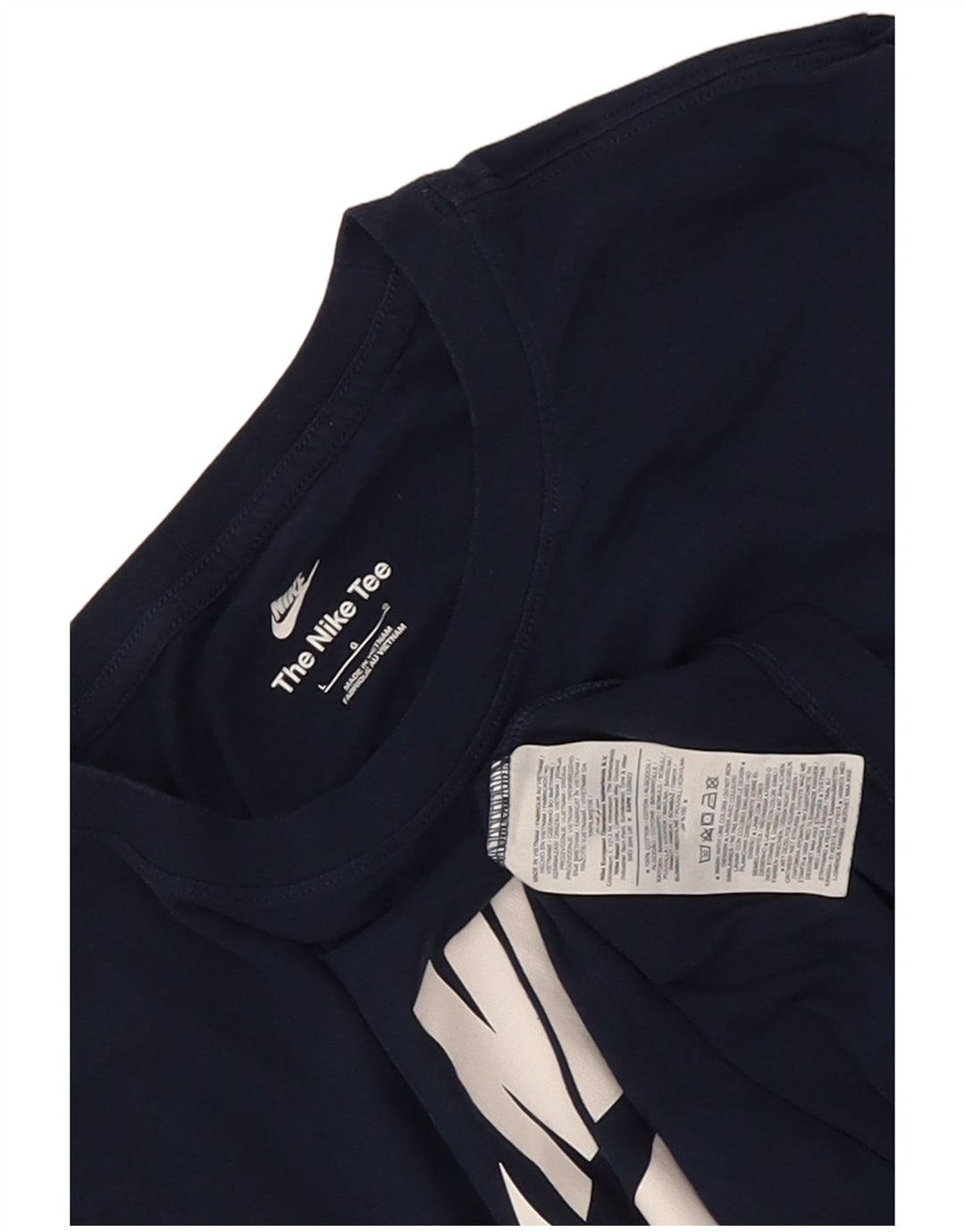 T-shirt grafica da uomo Nike Top Large in cotone blu navy