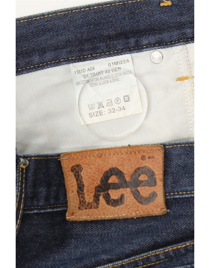 Pantaloncini di jeans Detroit da uomo LEE W32 in cotone blu medio