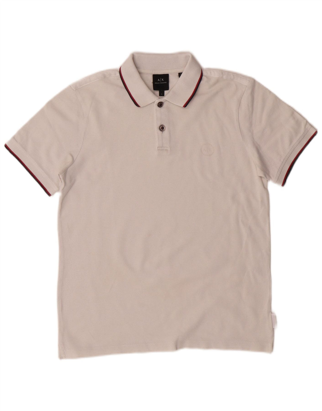 Polo Armani Exchange Uomo Piccola in Cotone Bianco